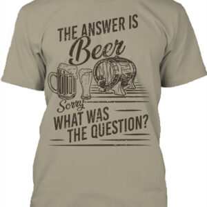 The answer is beer – Férfi póló