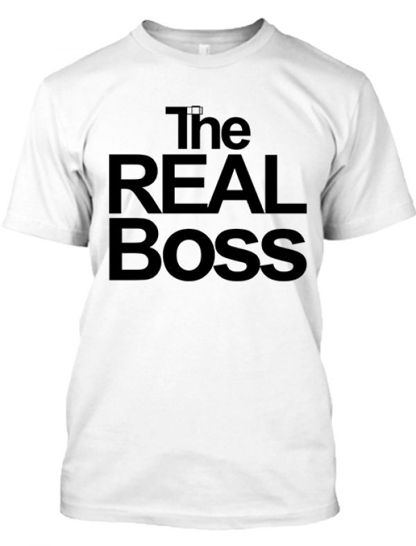 Férfi póló The real boss fehér