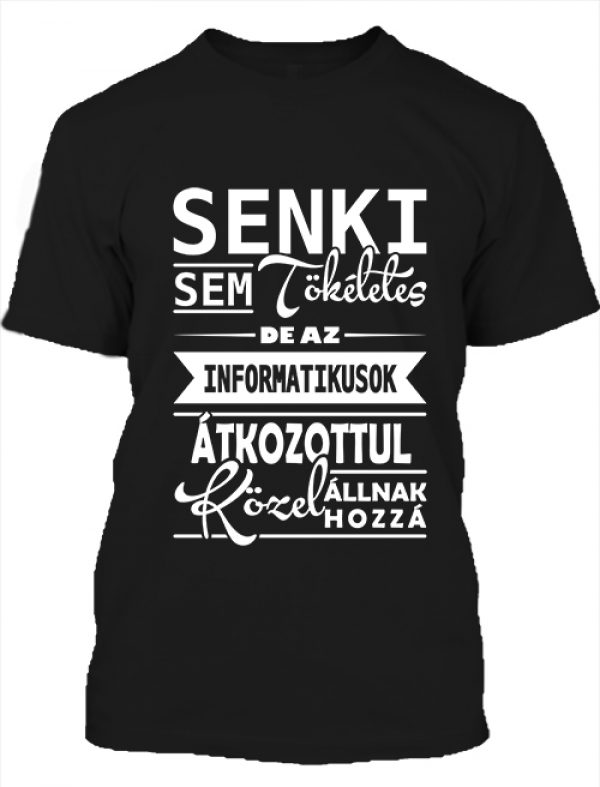 Férfi póló Tökéletes informatikusok fekete