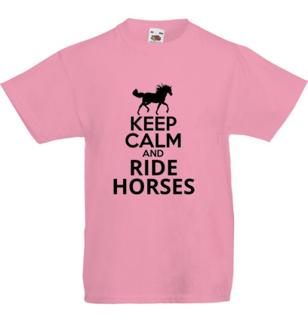 Gyerekpóló Keep calm and ride horses pink