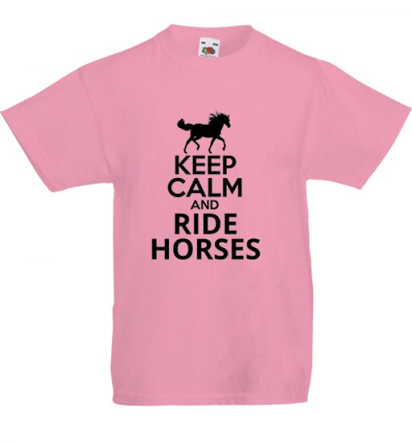 Gyerekpóló Keep calm and ride horses pink