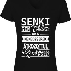 Tökéletes menedzserek-Női V nyakú póló