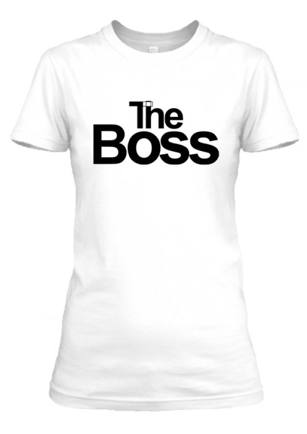 Női póló The boss fehér
