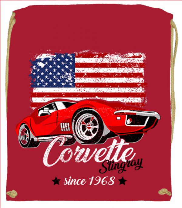 Tornazsák Corvette piros