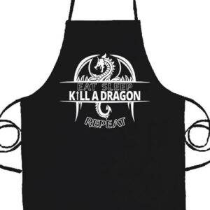 Eat sleep kill a dragon repeat- Basic kötény