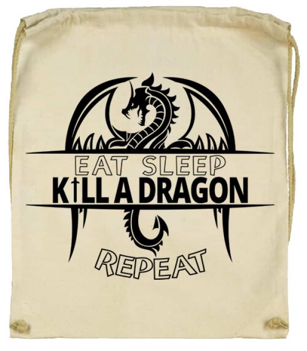 Tornazsák eat sleep kill a dragon repeat natúr