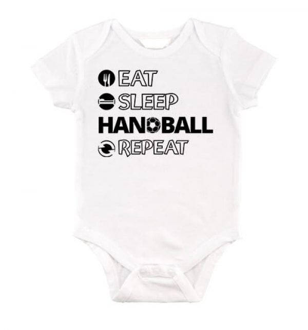Baby body eat sleep handball repeat fehér
