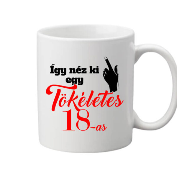 Bögre tökéletes 18-as fehér