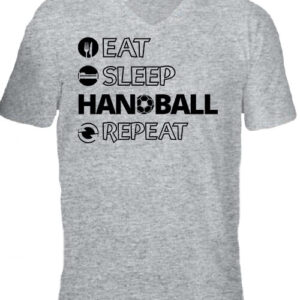 Eat sleep handball repeat – Férfi V nyakú póló