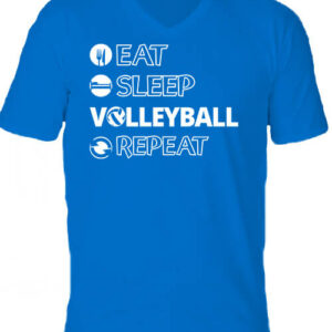 Eat sleep volleyball repeat – Férfi V nyakú póló