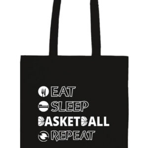 Eat sleep basketball repeat- Basic hosszú fülű táska