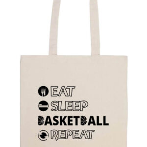 Eat sleep basketball repeat- Prémium hosszú fülű táska