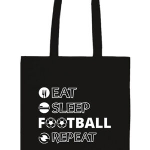 Eat sleep football repeat- Basic hosszú fülű táska