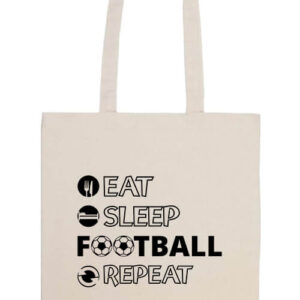 Eat sleep football repeat- Prémium hosszú fülű táska