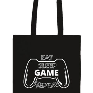 Eat sleep game repeat- Basic hosszú fülű táska