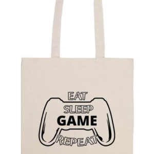 Eat sleep game repeat- Prémium hosszú fülű táska