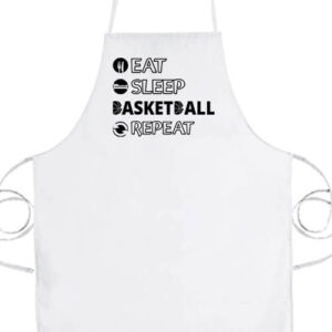 Eat sleep basketball repeat- Basic kötény