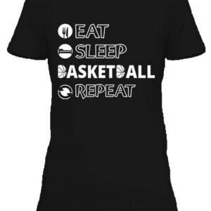 Eat sleep basketball repeat – Női póló