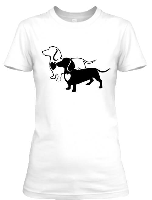 Női póló I love tacskó fehér I love Tacskó - Női póló