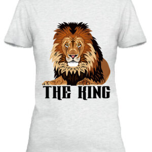 The king Az oroszlán – Női póló – M, Hamuszürke