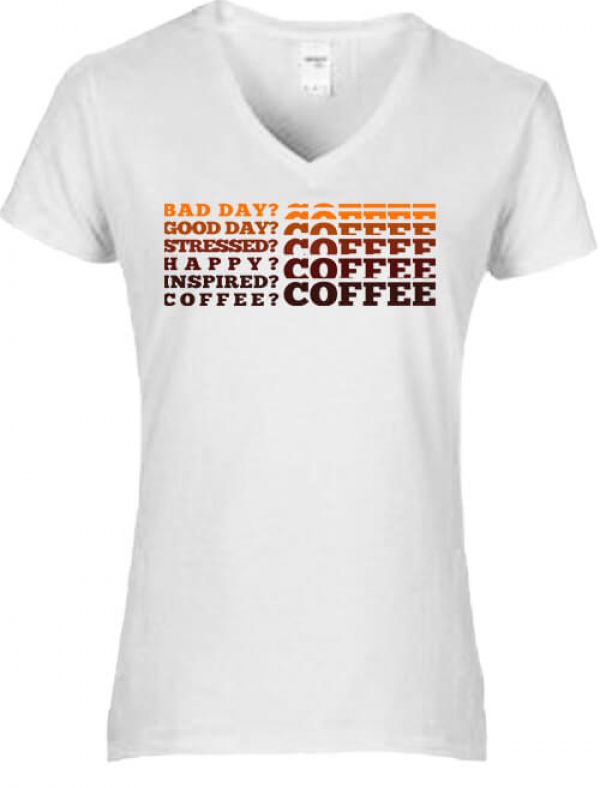 I love coffee - Női V nyakú póló