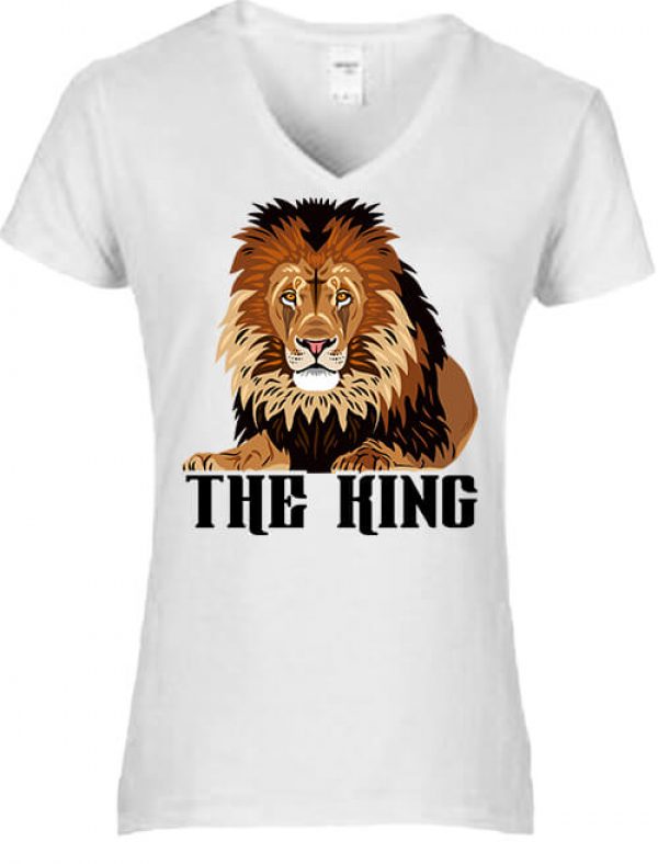 The king Az oroszlán - Női V nyakú póló