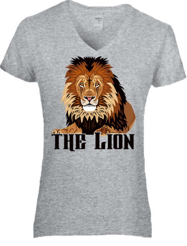 The lion Az oroszlán - Női V nyakú póló