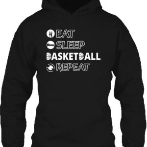 Eat sleep basketball repeat – Unisex kapucnis pulóver