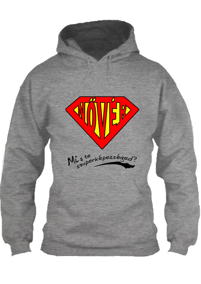 Pulóver Szuper Nővér szürke Pulóver Szuper Nővér szürke