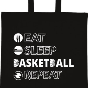 Eat sleep basketball repeat- Basic rövid fülű táska