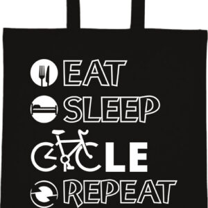 Eat sleep cycle repeat – hosszú vagy rövid fülű vászontáska