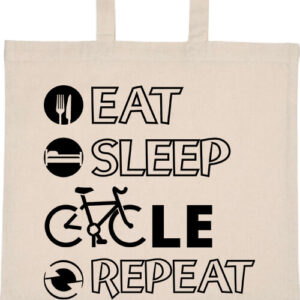 Eat sleep cycle repeat- Basic rövid fülű táska