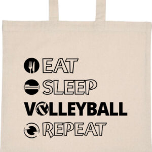 Eat sleep volleyball repeat – hosszú vagy rövid fülű vászontáska
