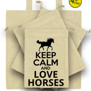 Keep calm and love horses lovas – Táska szett