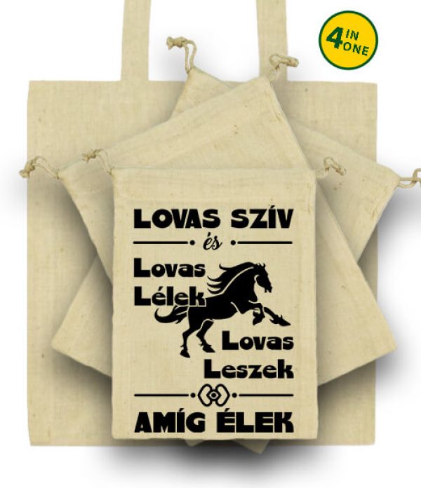 Lovas szív és lovas lélek - Táska szett