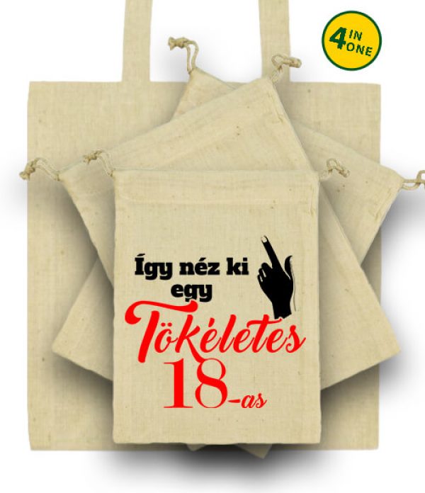 Táska szett tökéletes 18-as natúr