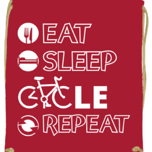 Eat sleep cycle repeat- Prémium tornazsák