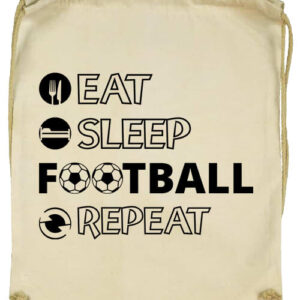 Eat sleep football repeat- Basic tornazsák