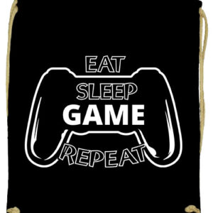 Eat sleep game repeat- Prémium tornazsák