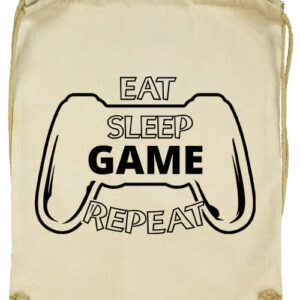 Eat sleep game repeat- Basic tornazsák
