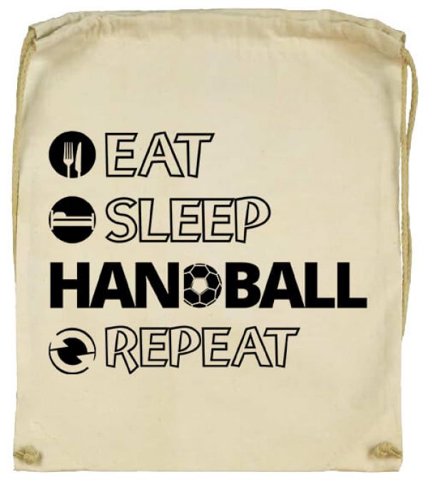 Tornazsák eat sleep handball repeat natúr