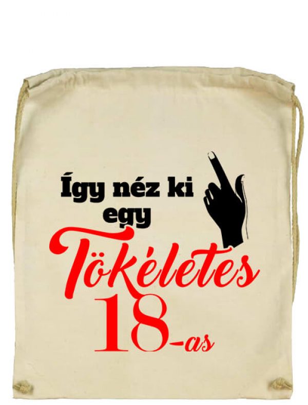 Tornazsák tökéletes 18-as natúr