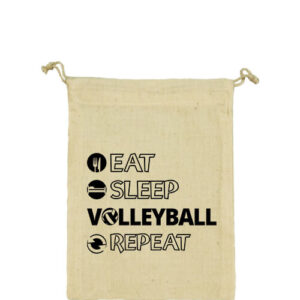 Eat sleep volleyball repeat – Vászonzacskó közepes