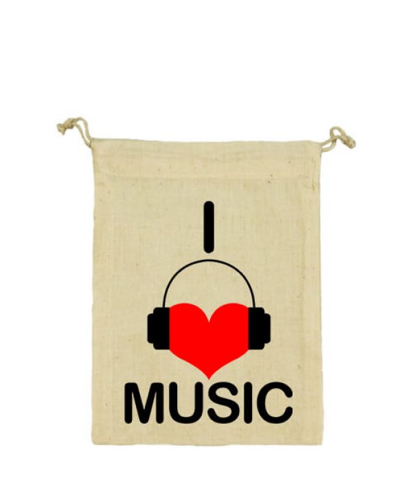 I love music - Vászonzacskó kicsi