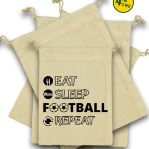 Eat sleep football repeat – Vászonzacskó szett