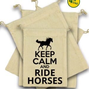 Keep calm and ride horses lovas – Vászonzacskó szett