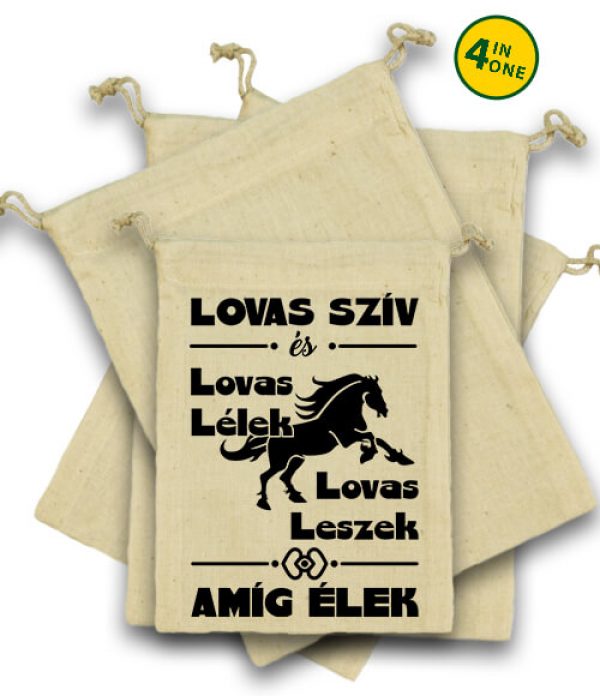 Lovas szív és lovas lélek - Vászonzacskó szett