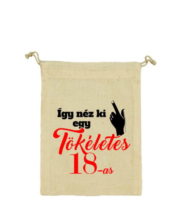 Vászonzacskó tökéletes 18-as natúr