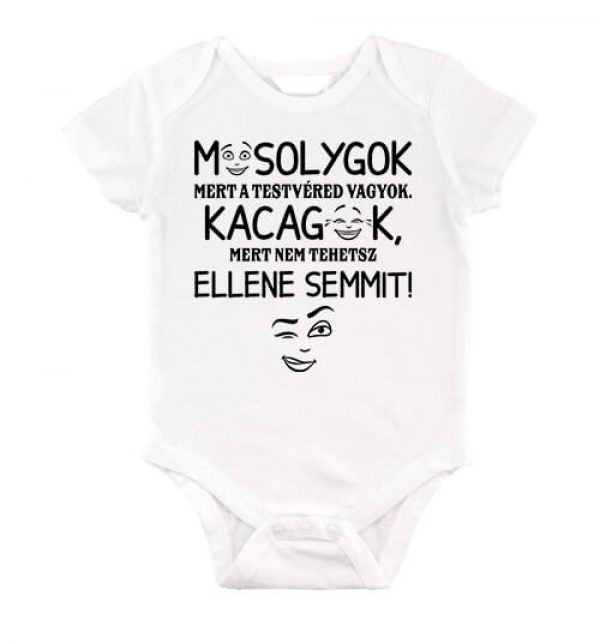 Baby body Mosolygó testvér fehér