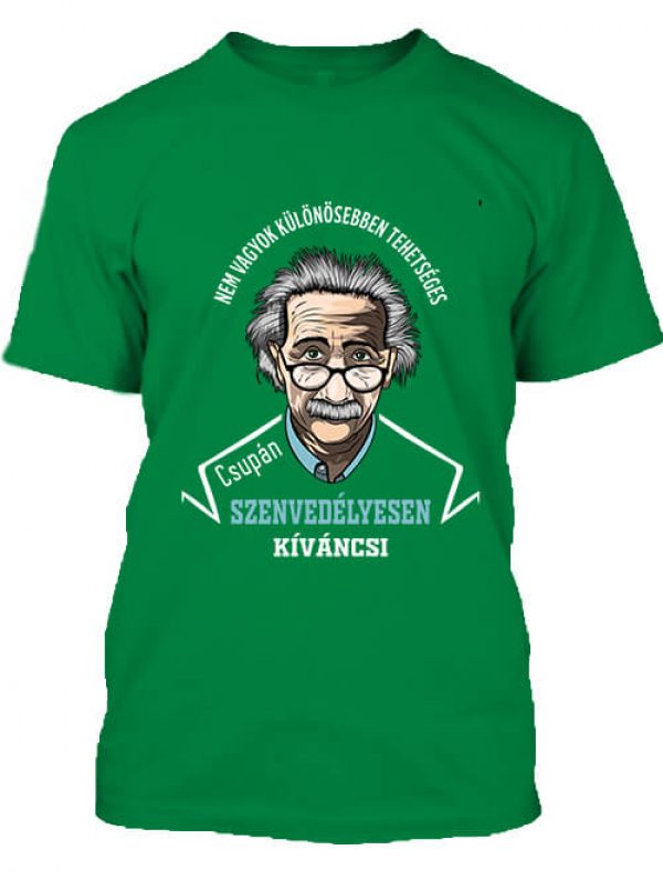 Férfi póló Szenvedélyes Einstein élénkzöld
